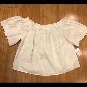 White Off the Shoulder Top (NWT)